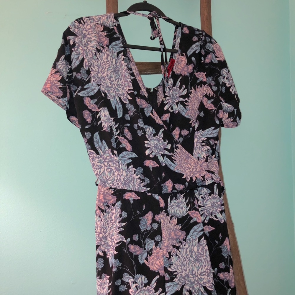 Boutique floral zip up romper